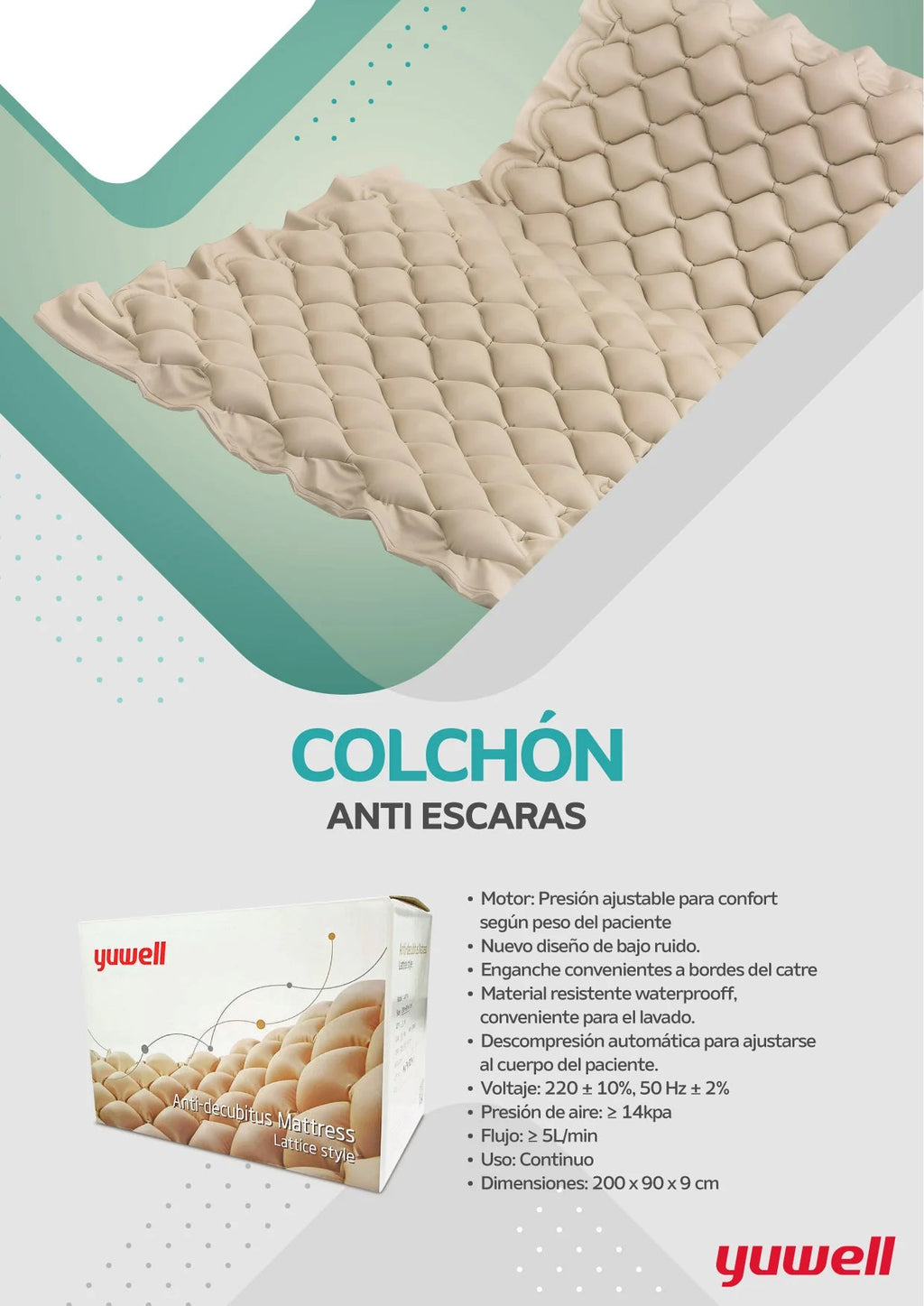 Colchón Antiescaras Yuwell Lattice - BH+ ESSENTIALS