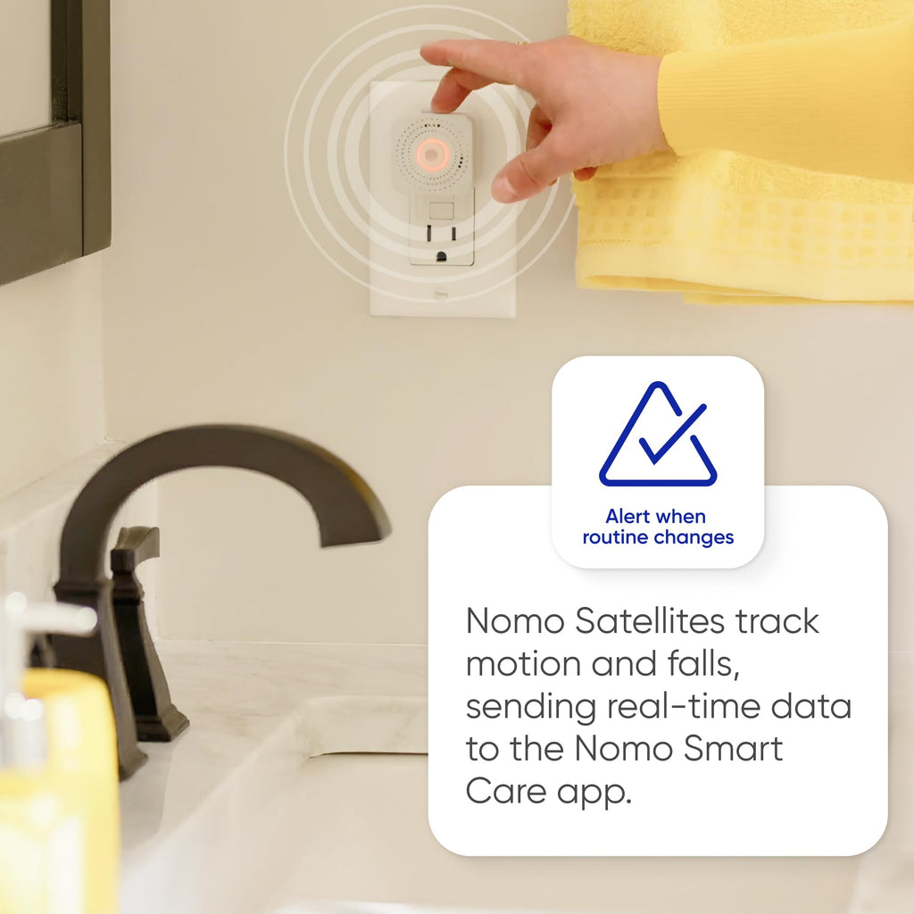 Sistema de alerta médica, detección de caídas para personas mayores, sistema de seguridad con monitoreo WiFi en el hogar, botón de llamada de emergencia, alerta de caídas personalizada, cuidador virtual, prueba gratuita de 60 días, suscripción mensual. - BH+ ESSENTIALS
