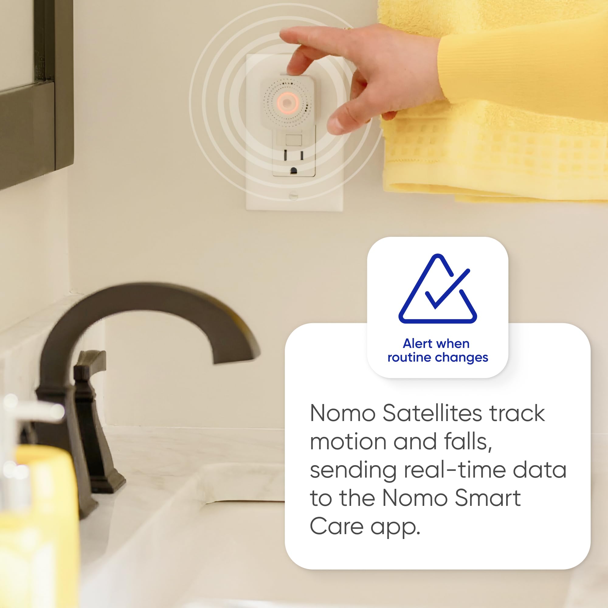 Sistema de alerta médica, detección de caídas para personas mayores, sistema de seguridad con monitoreo WiFi en el hogar, botón de llamada de emergencia, alerta de caídas personalizada, cuidador virtual, prueba gratuita de 60 días, suscripción mensual. - BH+ ESSENTIALS