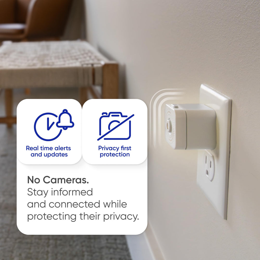 Sistema de alerta médica, detección de caídas para personas mayores, sistema de seguridad con monitoreo WiFi en el hogar, botón de llamada de emergencia, alerta de caídas personalizada, cuidador virtual, prueba gratuita de 60 días, suscripción mensual. - BH+ ESSENTIALS