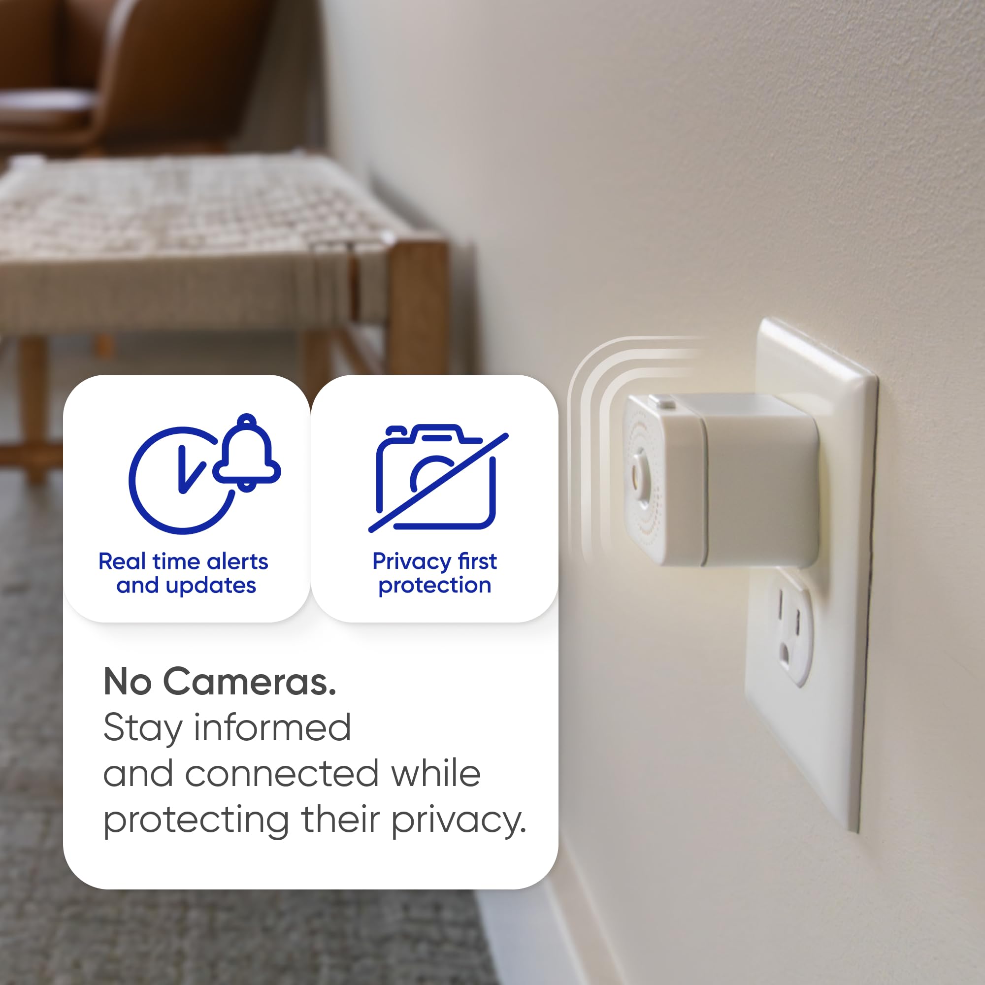 Sistema de alerta médica, detección de caídas para personas mayores, sistema de seguridad con monitoreo WiFi en el hogar, botón de llamada de emergencia, alerta de caídas personalizada, cuidador virtual, prueba gratuita de 60 días, suscripción mensual. - BH+ ESSENTIALS