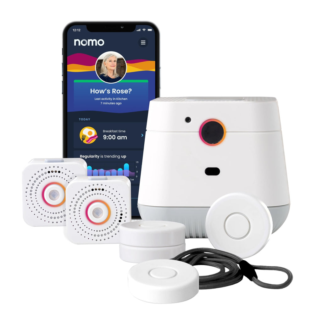 Sistema de alerta médica, detección de caídas para personas mayores, sistema de seguridad con monitoreo WiFi en el hogar, botón de llamada de emergencia, alerta de caídas personalizada, cuidador virtual, prueba gratuita de 60 días, suscripción mensual. - BH+ ESSENTIALS