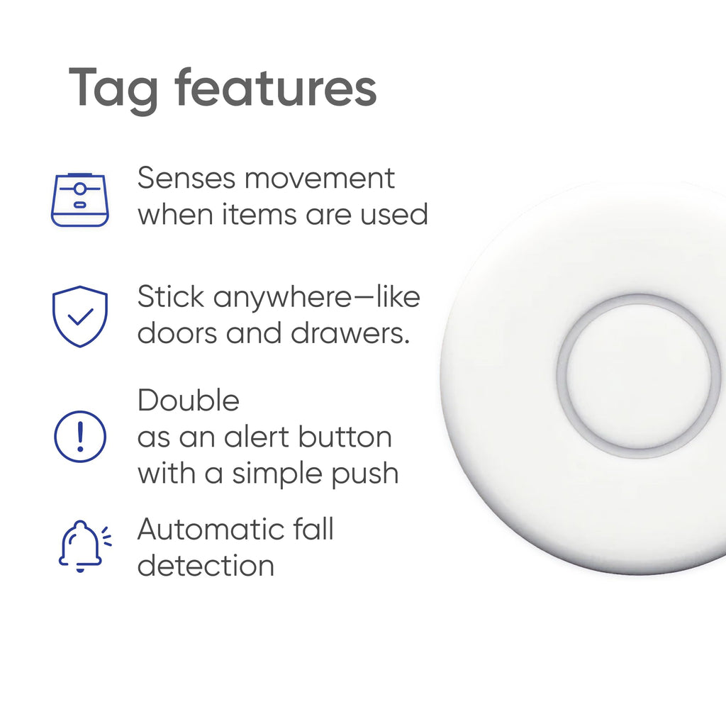 Sistema de alerta médica, detección de caídas para personas mayores, sistema de seguridad con monitoreo WiFi en el hogar, botón de llamada de emergencia, alerta de caídas personalizada, cuidador virtual, prueba gratuita de 60 días, suscripción mensual. - BH+ ESSENTIALS