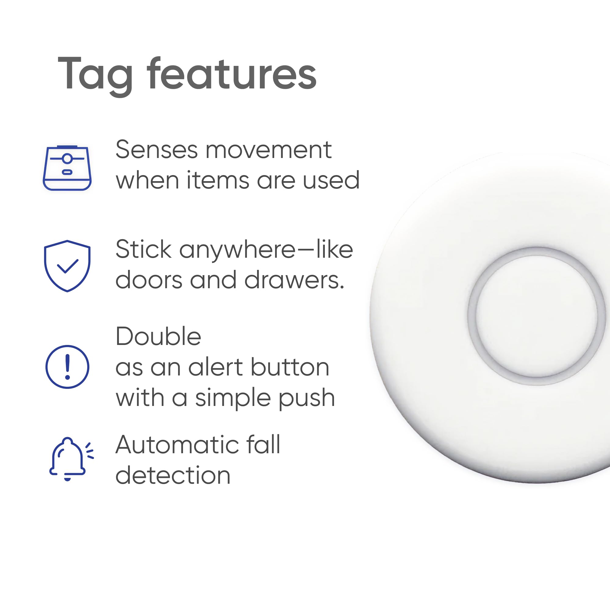 Sistema de alerta médica, detección de caídas para personas mayores, sistema de seguridad con monitoreo WiFi en el hogar, botón de llamada de emergencia, alerta de caídas personalizada, cuidador virtual, prueba gratuita de 60 días, suscripción mensual. - BH+ ESSENTIALS